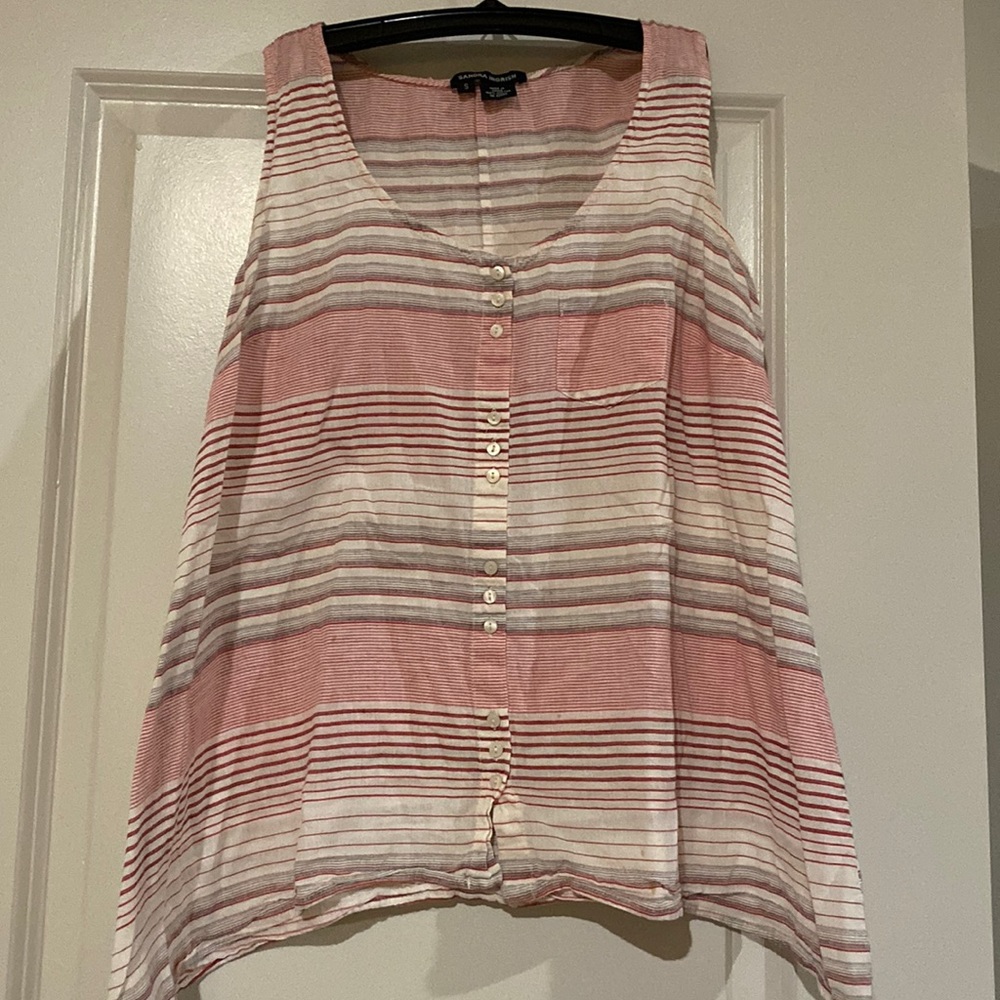 Sandra Ingrish Cotton Tank Blouse